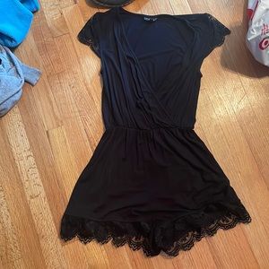 Top Shop black size 6 romper w lace